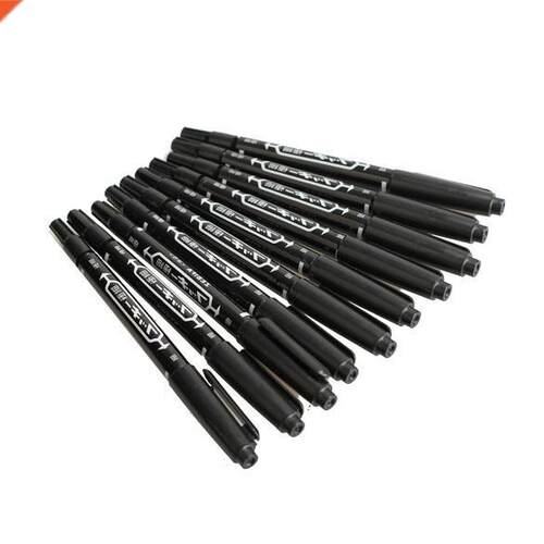 10PCS Fine Dual Heads Marking Pen Marker Waterproofink Thin