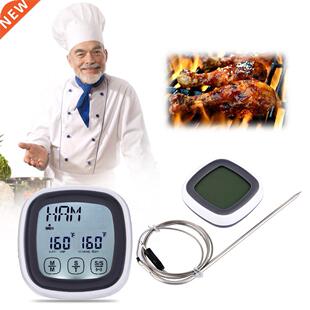 Touchscreen LCD Food Timer Probe Meat Cooking BBQ TurGauge T