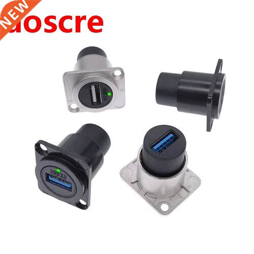 USB 2.0 3.0 connector with LED light female to female panel