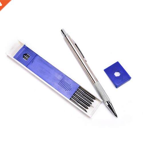 1set Mechanical Pencil mm Metal Automatic Pencil Silver Mec