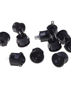 10Pcs 2 Pin 16mm Diameter Small Round Boat Rocker Switches