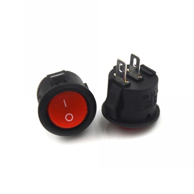 16mm Diameter Small Round Boat Rocker Switches Black Mini Ro