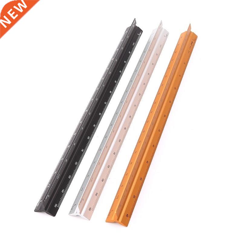 30cm Aluminum Triangular Scale Ruler Architect Engineer Draf