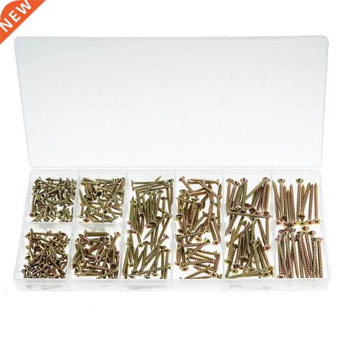 345PCS/Box M3 M3.5 M4 Cross Recessed Countersunk Fiberboard