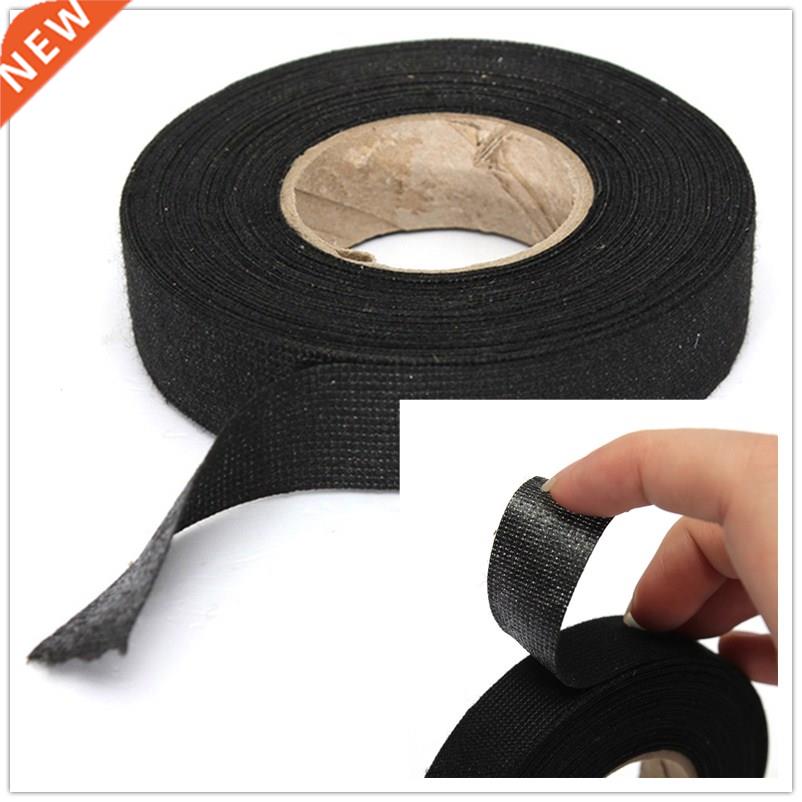 1Roll Strong Adhesive Cloth Fabric Tape Black Color Wiring H