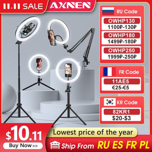 Selfie Ring Light Photography Led Rim Of Lamp With Mobile Ho