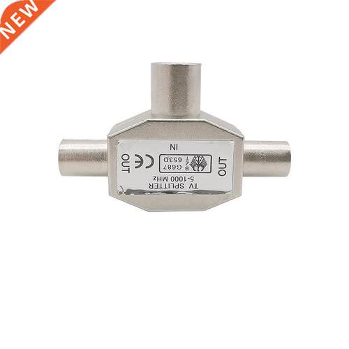 1Pcs T Type TV Antenna Coaxial Splitter 2 Male to 1 Female C