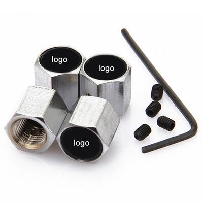 4Pcs Anti-theft Stainless steel C Wheel Tire Valves Stem A