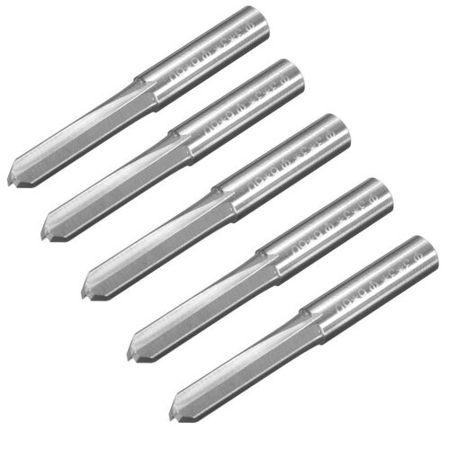 5Pcs 6Mm 22Mm Double Edged Straight Router Bits Straight End