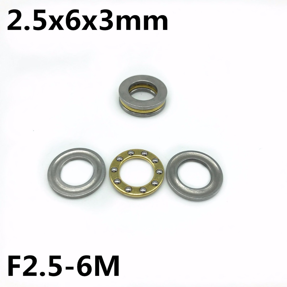 10Pcs F2.5-6M 2.5x6x3 mm Axial Ball Thrust Bearing plane thr