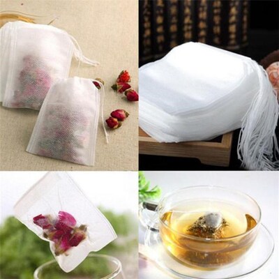 100Pcs/Lot Teabags 5 x 7CM Empty Scented Tea Bags With Strin