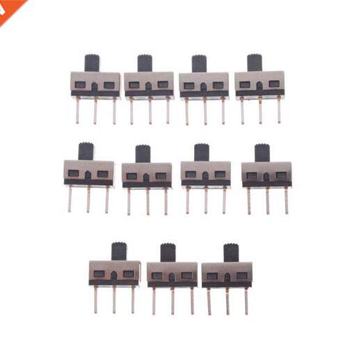 10Pcs SS12D10 toggle switch 3Pins stright feet 1P2T hndle