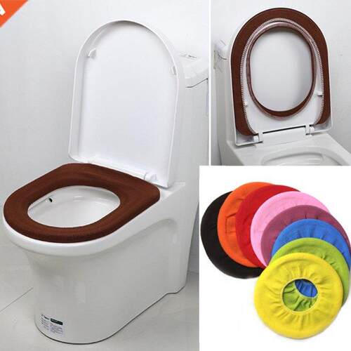 4 Colors Warm Soft Washable Toilet Seat Cover Mat for Home D
