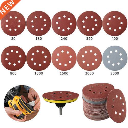125mm Sandpaper Round Shape Sanding Discs Hook Loop Sanding