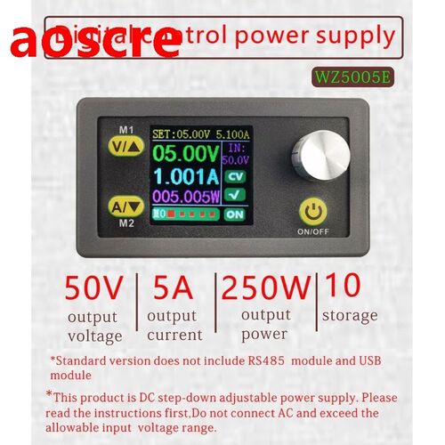 DC Step Down Converter CC CV 50V 5A Power Module Adjustable