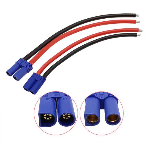 Length 300mm EC5 Male Plug / Female Jack Wire Connector with