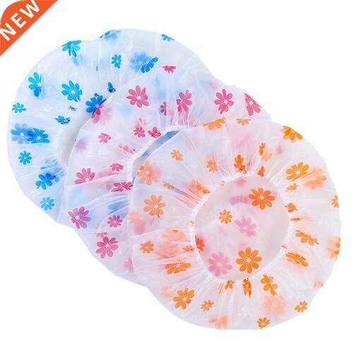 10Pcs Waterproof Shower Cap Point Bath Hair Cover Elastic Ba