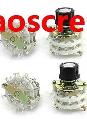 4 Pcs 6mm Dia Shaft 24Pin 2-Pole 11-Position 2P11T Potentiom