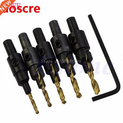 5Pcs #6 #8 #10 #12 #14 Woodworking Counter Bore Screw Counte