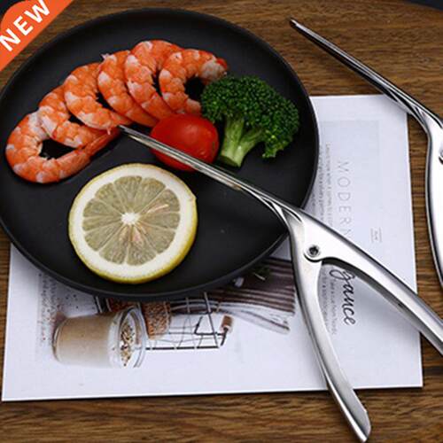 1 Pcs Stainless Steel Shrimp Peeler Prawn Shrimp Deveiner Fi