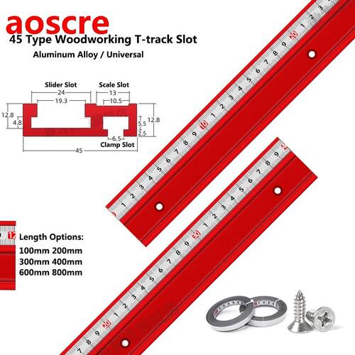 Universal 45 Type T-track T-slot Miter Track Jig Woodworking