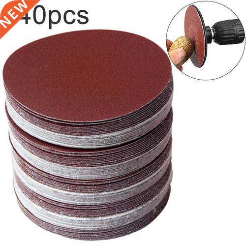 40pcs/Set  Inch 75mm-80mm Sanding Discs Hook Loop Sandpaper