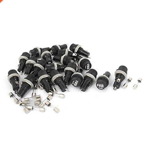 AC250V 10A12mm Panel Mount 5x20mm Fuse Holder Socket 20pcs