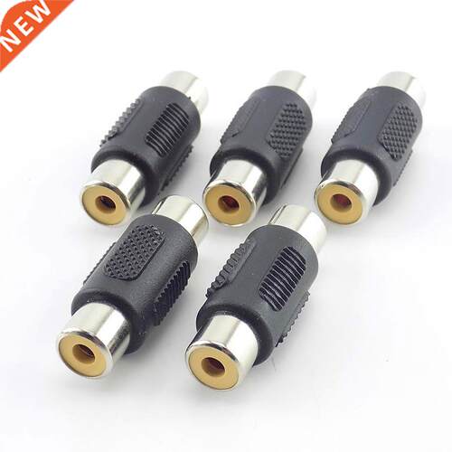 5Pcs RCA Female To RCA Female Audio Video Cable Jack Plug Ad