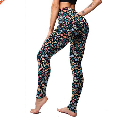 Lady Slim Graffiti?Multicolor Paisley flower patten Leggings