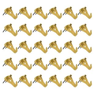 30PCS Picture Hanging Hooks Frame Hangers With Nails 50lbs P