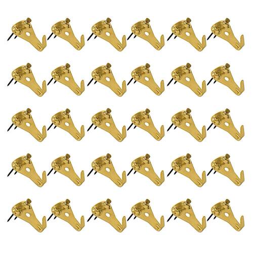 30PCS Picture Hanging Hooks Frame Hangers With Nails 50lbs P