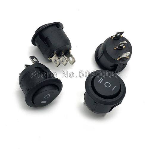 10pcs KCD1 three gear ship type switc circular warping butt