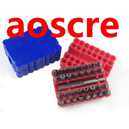 33Pcs Security Tamper Proof Torx Bit Spanner Star Hex Holder