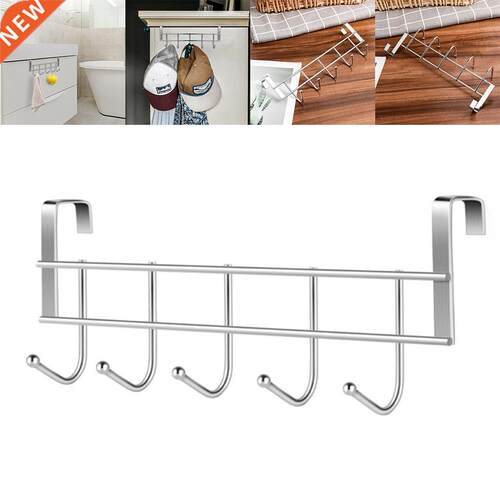 5 Hooks Kitchen Hanger Shelf Free Of Punch Rack Multifunctio