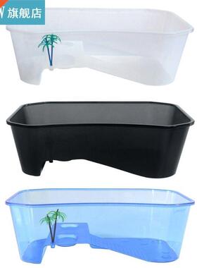 Reptile Vivarium Box Turtle Tortoise with Basking Ramp Aquar