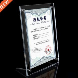 1 SET Acrylic Photo Frame Product Price Tag Display Stand Tr