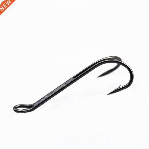 Tigofly 20 pcs/lot Black Double Hook Fly Tying Hooks Strong