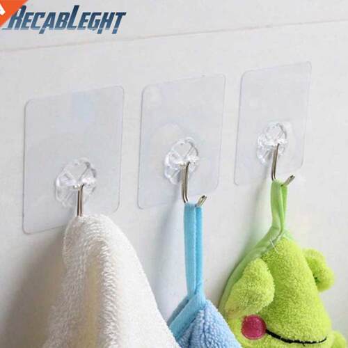Wall-Mounted Seamless Hook Transparent Strong Self Adhesive