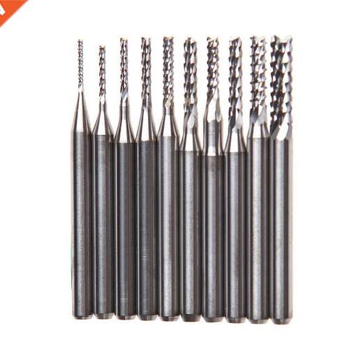 10Pcs/Set 1/8'' 0.8-3.175mm Drll Bts Engravng Cutter