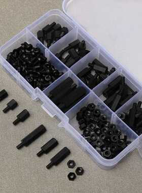180pcs M3NH5 M3 6-20mm Black Nylon Screw Hex Screw Nut PCB S