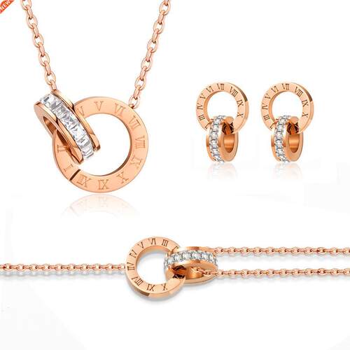 Heye Crystal Roman Numeral Jewelry Sets For Women Luxury Ele