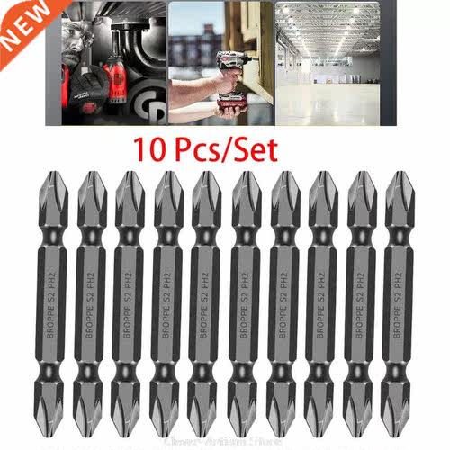 10pcs 65mm PH2 Magnetic Electric Phillips Double Ended Screw