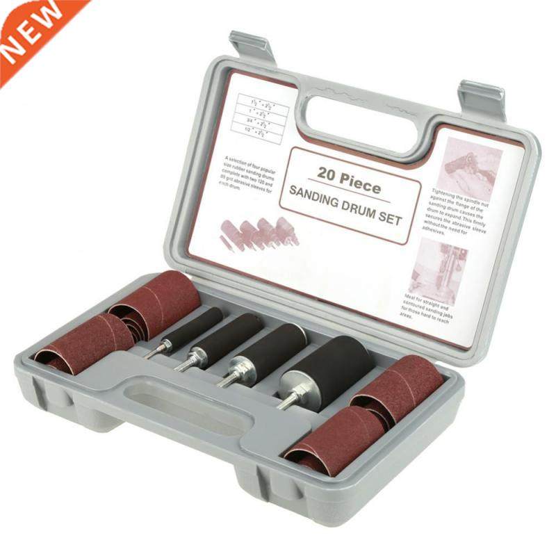20pcs/set Sanding Drum Set Drum Sander Kit Including Abrasiv