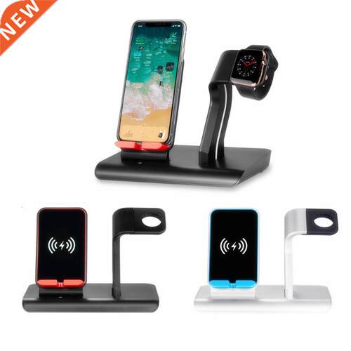 2 in 1 Charging Dock Hol For Watch Qi Standard Charger Fo