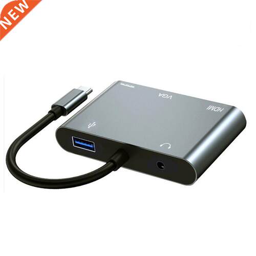 Type-C To 4K HDMI-compatible VGA USB C 3.0 Hub Adapter for M