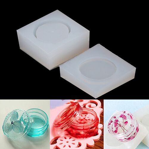 1 Set DIY Round Jewelry Making Silicone Storage Box Epoxy Re