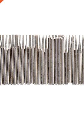 0pcs mm Titanium Diamond Burrs Bur Bit Set Dremel Rotary T