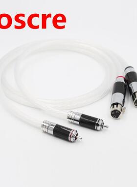 Yter Pair 5N Single crystal Silver Plated 2RCA Male TO XLR F