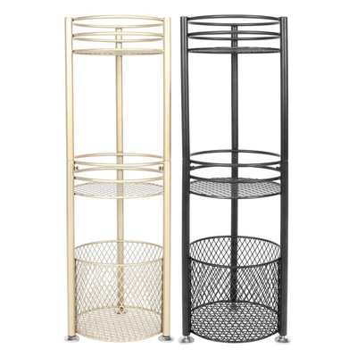 3 Layers Bathroom Storage Rack Corner Shelf Iron Shampoo Sho