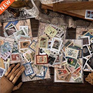 New 46Pcs/pack 6 Designs Vinta Retro Stamp Museum Creativ